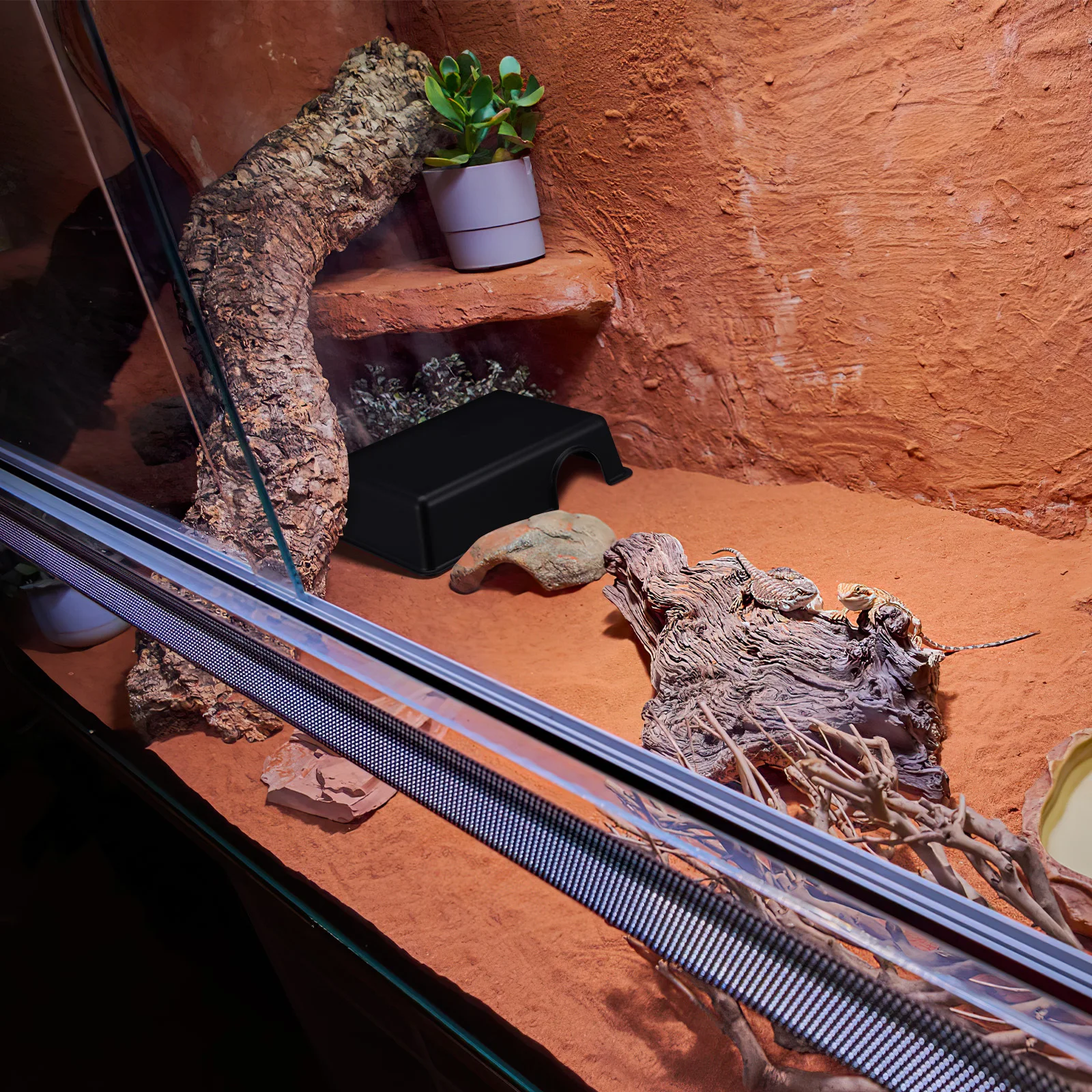 

Plastic Reptile Turtle Cave Amusement Hiding Hole Natural Scenery Producer for Aquarium Basking Platform Decor