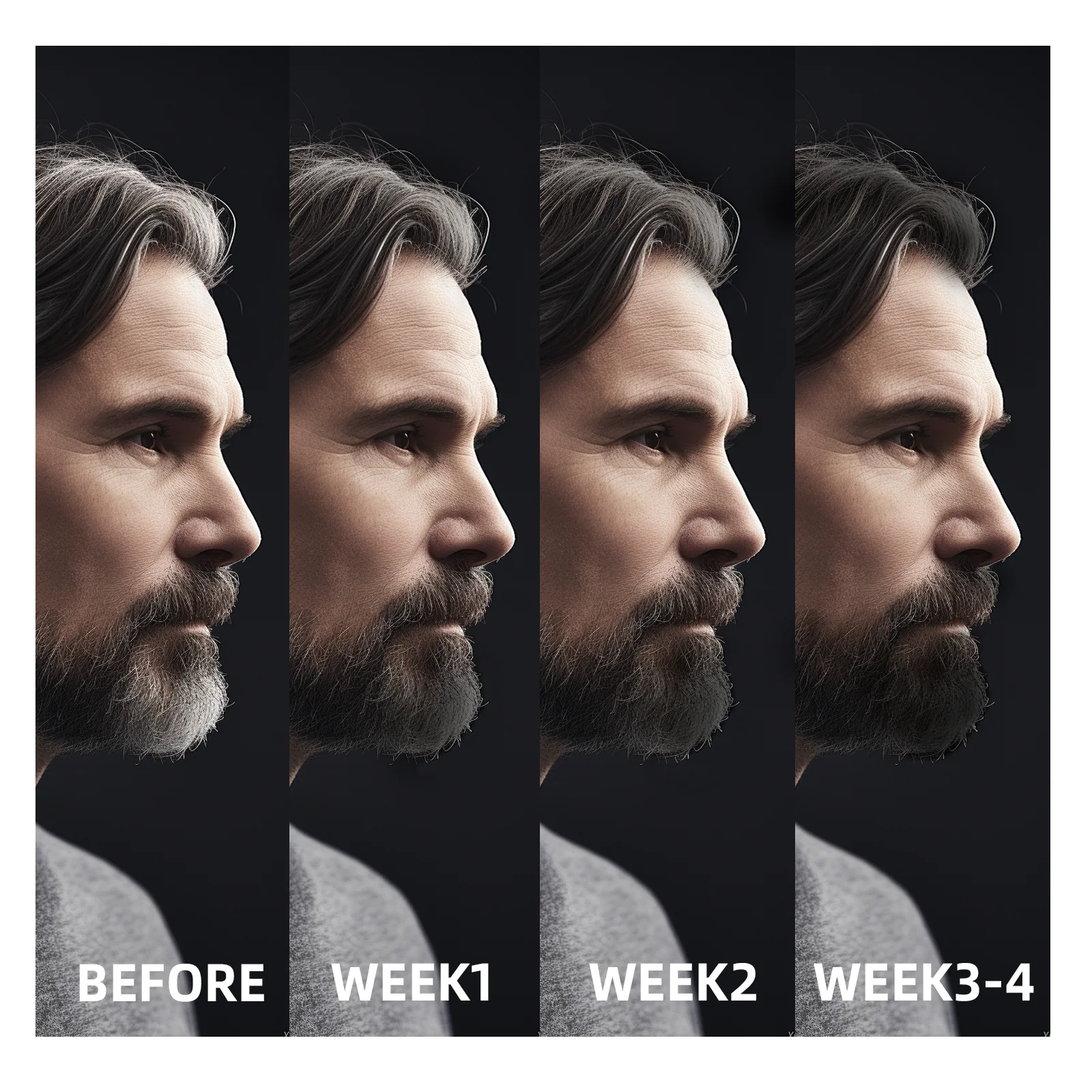 Grau-reduzierendes Bartwaschmittel, nährt und macht das Barthaar, reinigt das Gesichtshaar und verhindert Schäden und Trockenheit. Bartpflege für Männer, 118 g