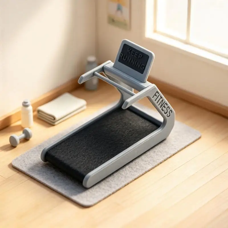 1Pcs High Quality 1:12 Dollhouse Fitness Equipment Mini DIY Doll House Treadmill Dollhouse Accessory Dollhouse Decoration
