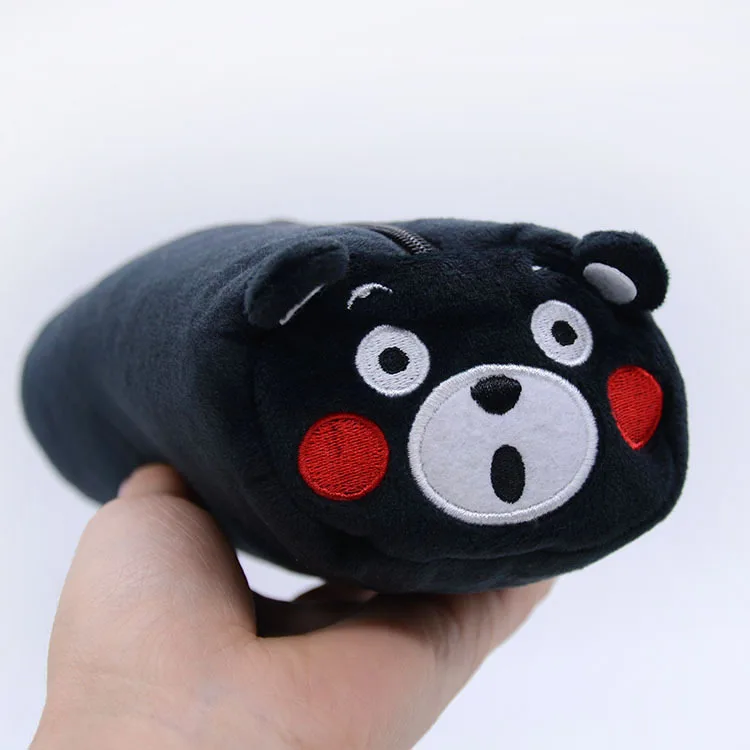 Kumamon Bär Plüsch Feder mäppchen Stift Tasche niedlichen Kawaii Schule Feder mäppchen für Kinder Jungen Mädchen Cartoon Anime Bleistift beutel