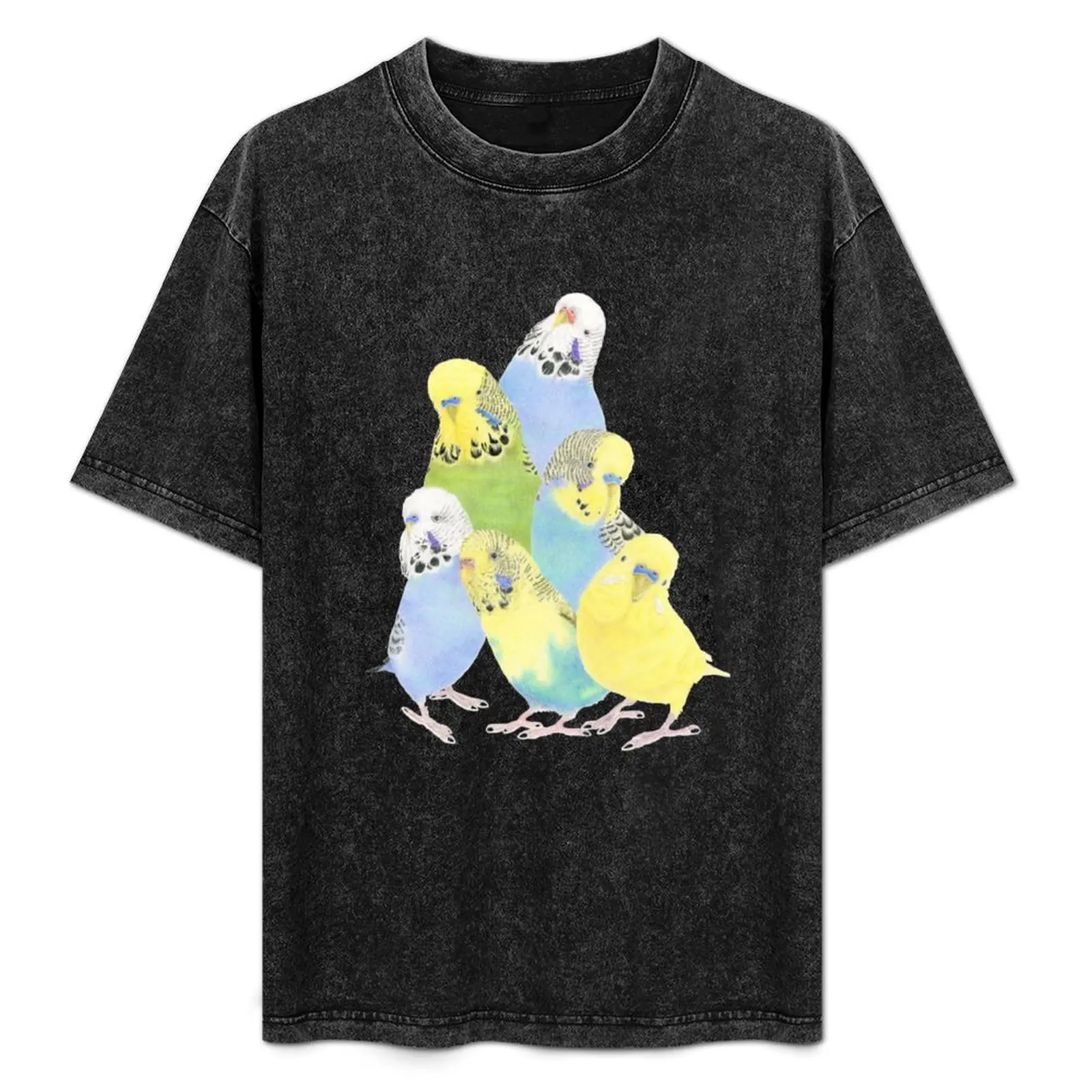 Six Budgie friends T-Shirt anime tshirt plus sizes tops men t shirts high quality