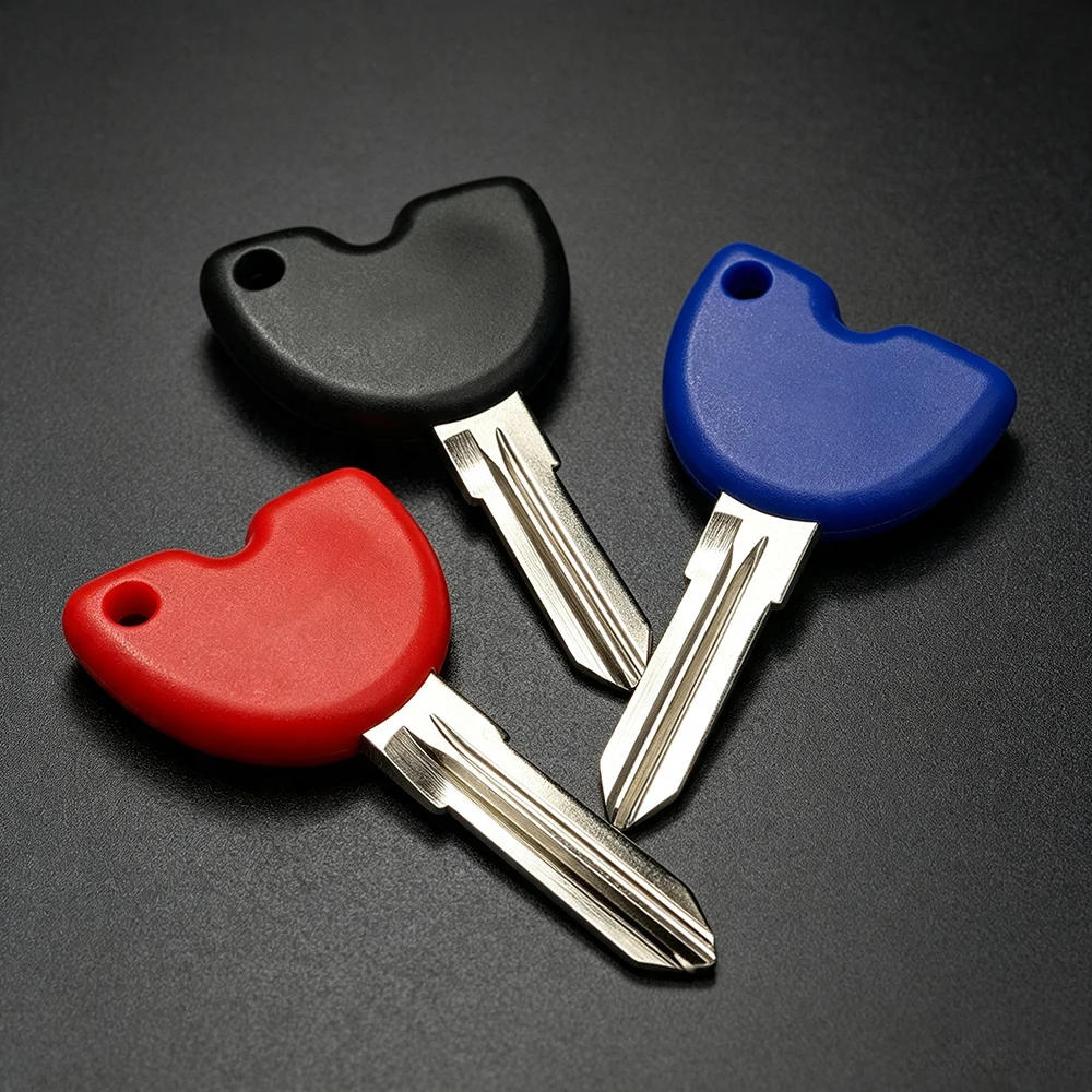 Uncut Blank Motorcycle Key For Vespa GTS GTV Sprint Primavera LX LXV 125 150 250 300 Piaggio 3VTE,With Chip Slot Red Blue Black