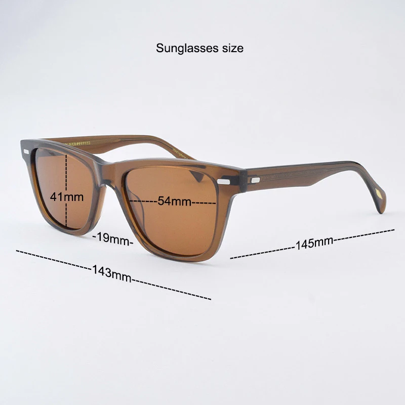 2024 new Square Vintage Sunglasses for Women Fashion OV5393 Driving Transparent Acetate Retro Polarized Sun Glasses Men Sunglass