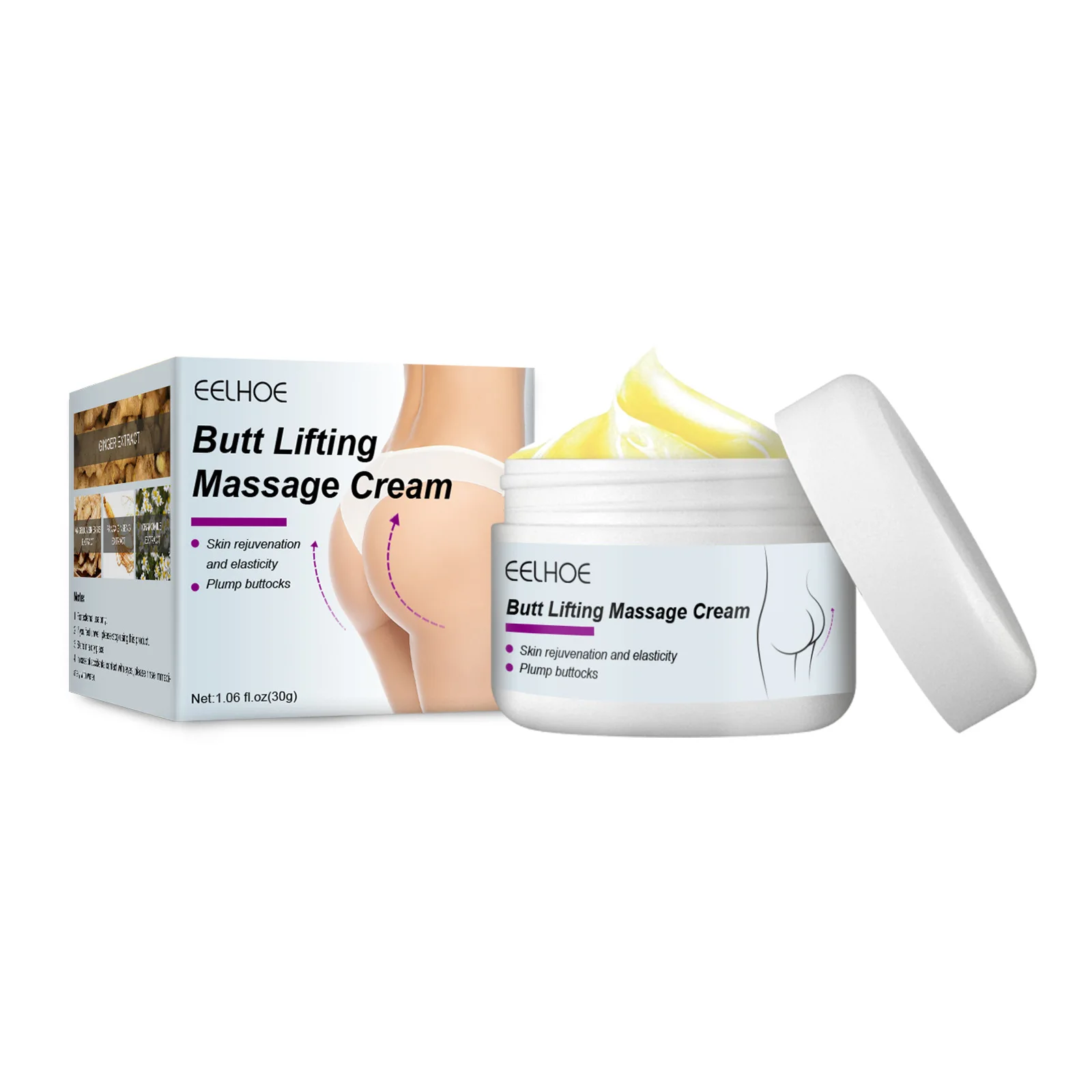 EELHOE Buttock Enlargement Cream Hip Lift Up Sculpts Plump Lift Up Sexy Big Butt Enhancer Firm Skin Cream Fast and Free Shipping