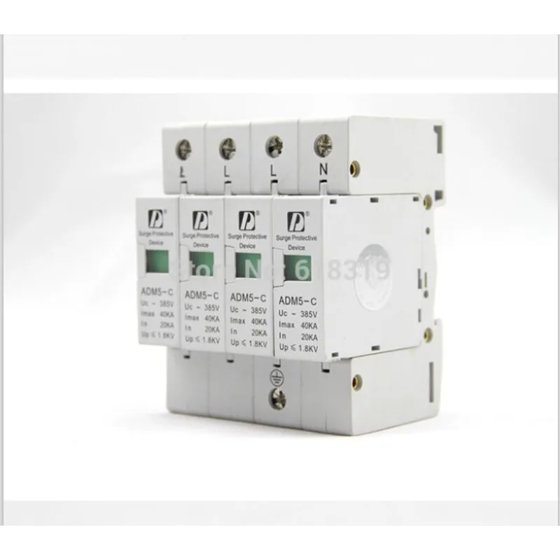 (5 Pieces/lot) 4P 20-40kA 380V AC Din Rail Low Voltage Surge Protective Device