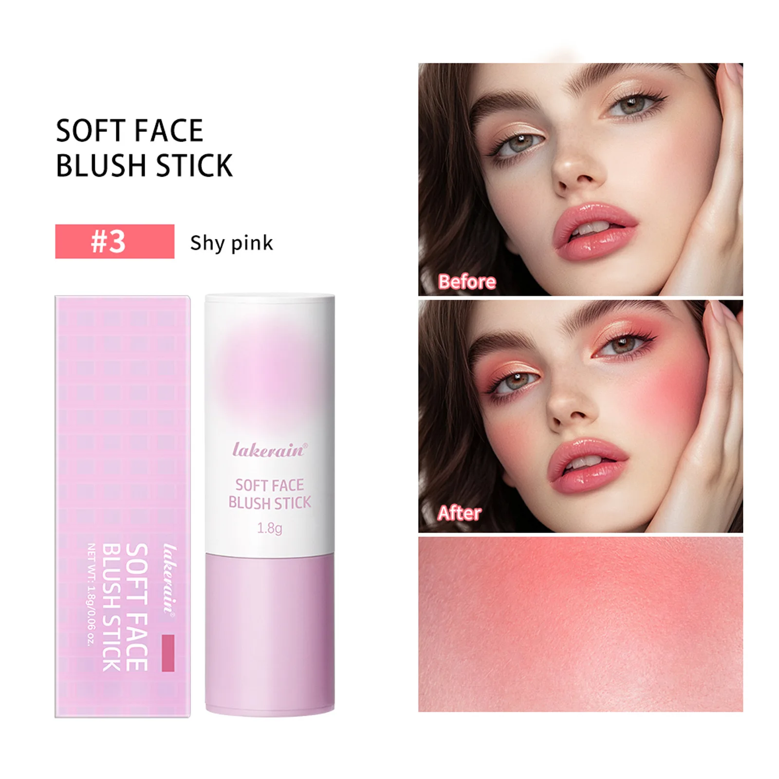 Spugna opaca Fard per il viso Fard rosa in polvere Fard a lunga durata Rouge Trucco Contorno Pesca Trucchi Palette Stick Cosmetici