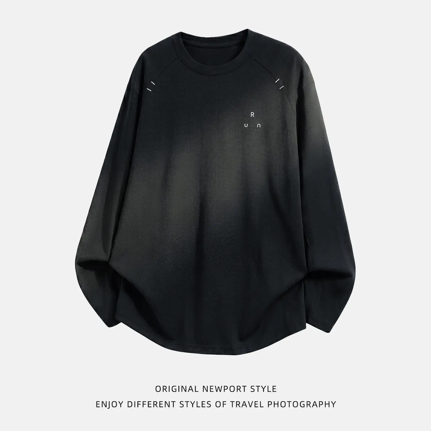 Men's Minimalist Slim-Fit Athletic Pullover – Breathable Long Sleeve Top for Gym, Outdoor & Casual Wear image 6