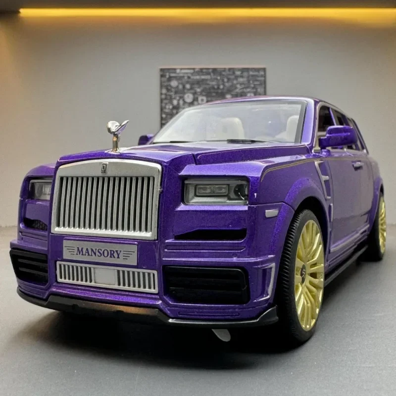 

Diecast 1:24 Rolls Cullinan SUV Alloy Car Model Sound and Light Collective Voiture Miniature Die Casting Toys Vehicles Kids Boys