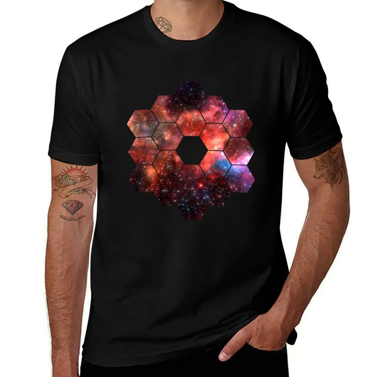 JWST: Searching The Cosmos T-Shirt Simple Line Art Print Tee T-Shirt