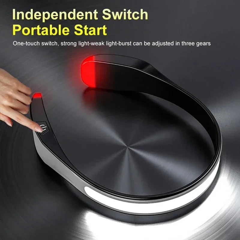Torcia frontale COB ricaricabile a LED, leggera e impermeabile, per illuminazione da campeggio all'aperto