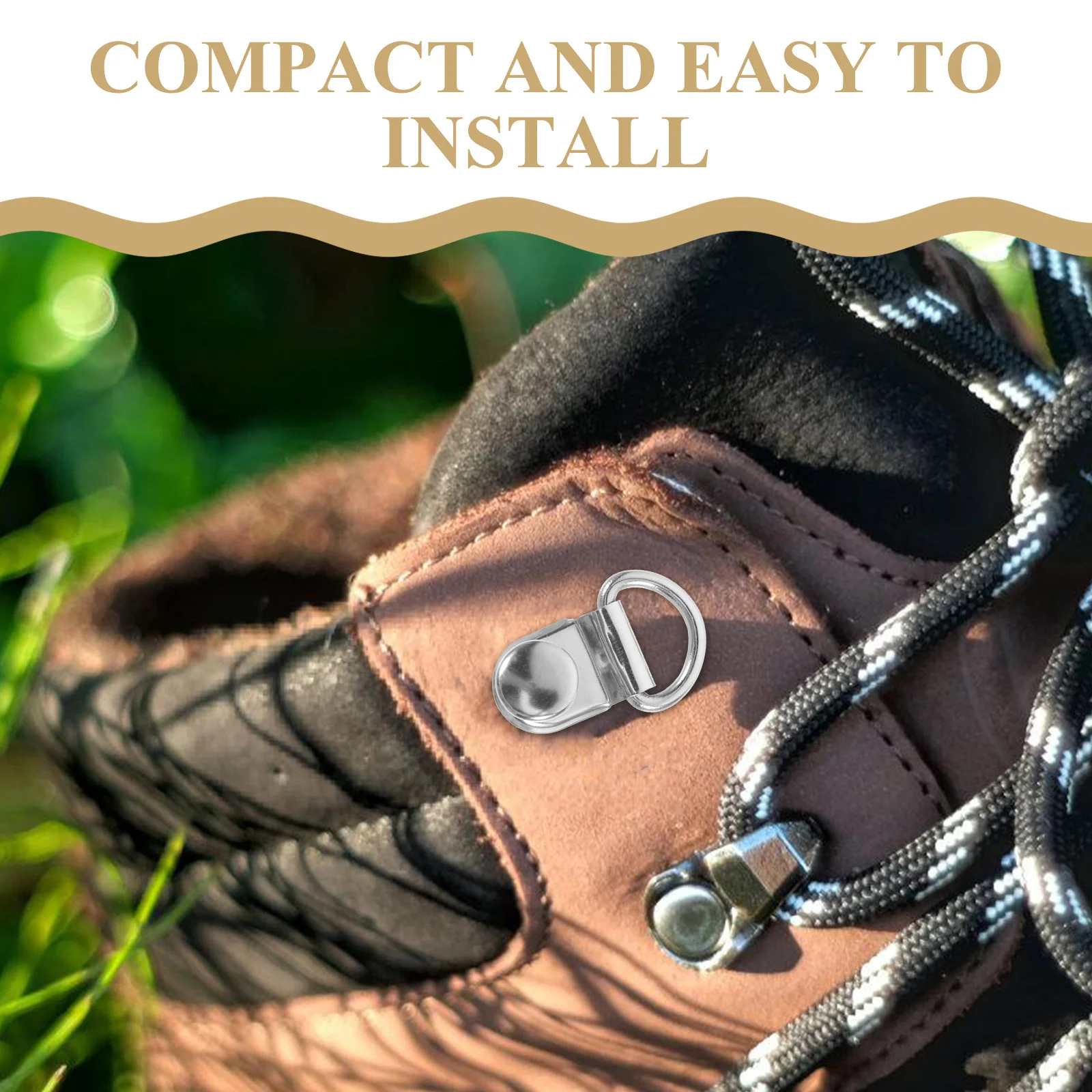 

30 set Reusable Buckle Stainless Steel Button For Shoes Handbag Detachable Diy Tool Climbing Hook Shoe Lace Fastener