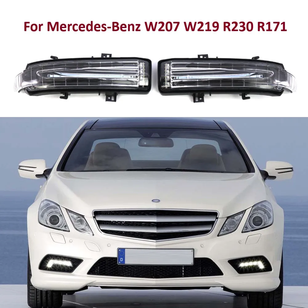 Left & Right Car Rear View Mirror Turn Signal Light Lamp For Mercedes-Benz W207 W219 R230 R171 E-Coupe CLS SL SLK Class