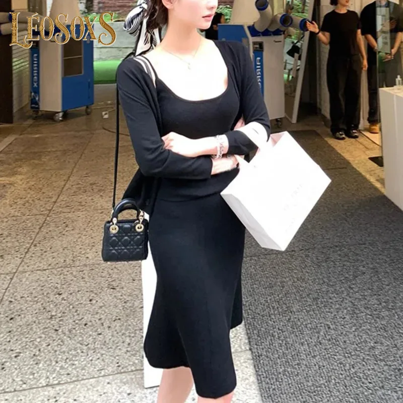 

LEOSOXS Womens Cable Knit 3 Piece Set Sweater and Shorts 2025 Sweet Casual Outfits with Rhinestone Button Details