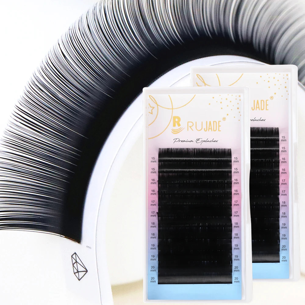 

RUJADE all sizes Faux mink individual eyelash lashes inching maquiagem cilios for professionals single eyelash extension