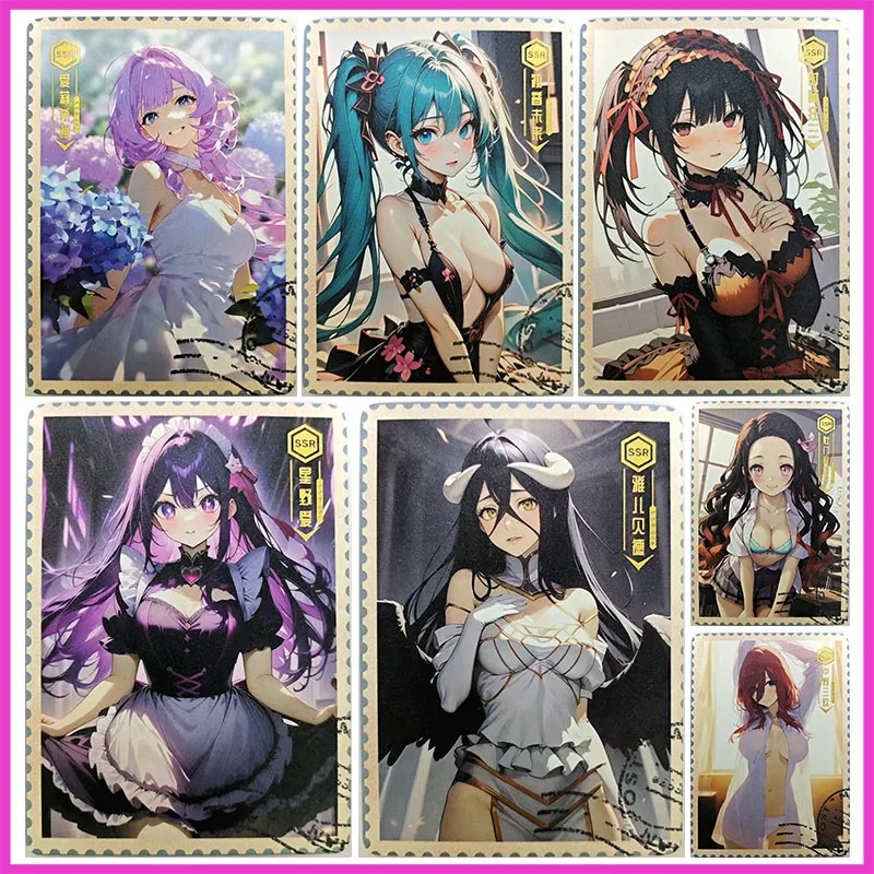 

Аниме «История богини» Редкая коллекционная карта SSR A6 Elysia Sexy Miku Hoshino Ai albedo Nezuko Игрушки для мальчиков Подарок на день рождения