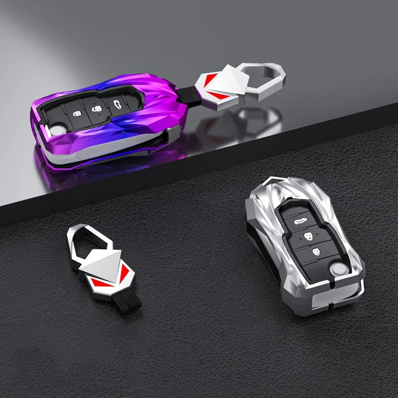 Zinc Alloy+Silicone Car Key Cover Shell for Dongfeng Fengshen ax7 key cover AX5 AX4 AX3 A30 style MX5 Car keys Case Accessories