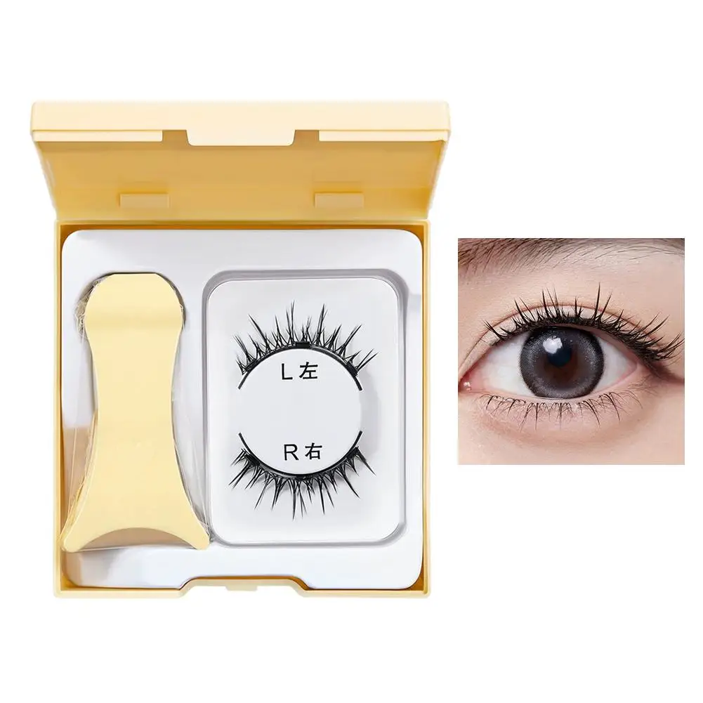 New Reusable Magnetic Eyelashes Tweezers Set Faux Mink Lashes Handmade 3D Natural False Eyelashes and Magnetic Tweezers