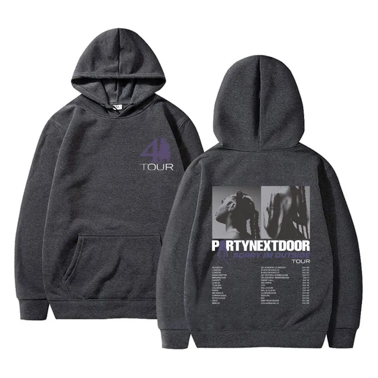 Rapper Partynextdoor Real Woman Tour Merch Hoodie PARTYNEXTDOOR 4 Graphic Sweatshirt Men Women Fashion Hip Hop Oversized Hoodies