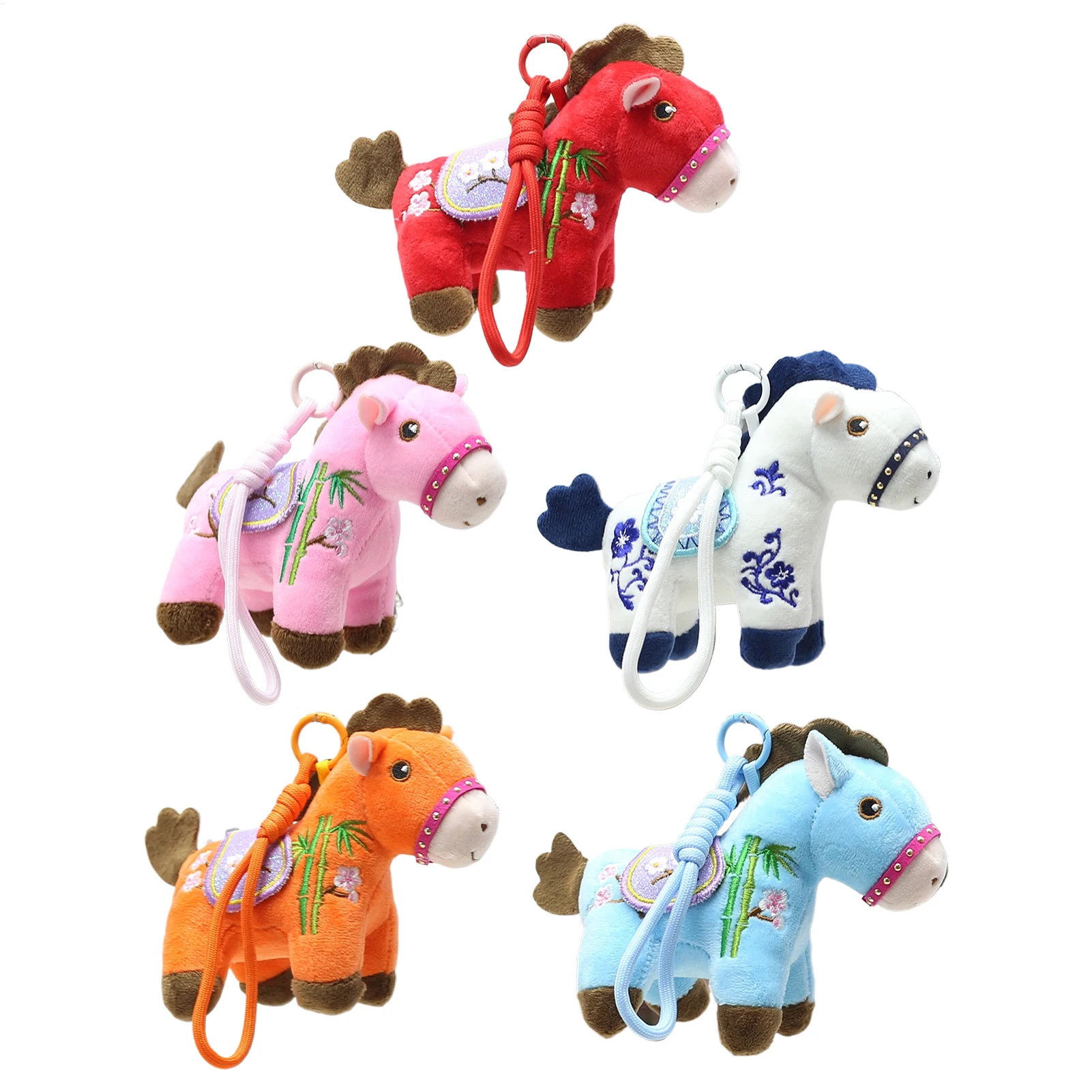 馬の飾りキーホルダー ソフトプラッシュ馬の財布チャーム 旧暦の馬年飾り プラッシュ馬キーホルダー 馬年キーホルダー