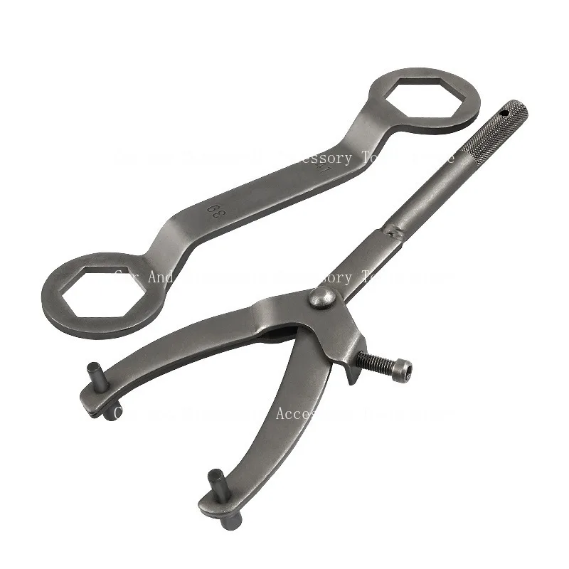 Suitable for Scooter Motorcycle, Double‑End Wrench for Pulley Magneto Clutch Nut & Flywheel Disassembly, Service Repair Tools