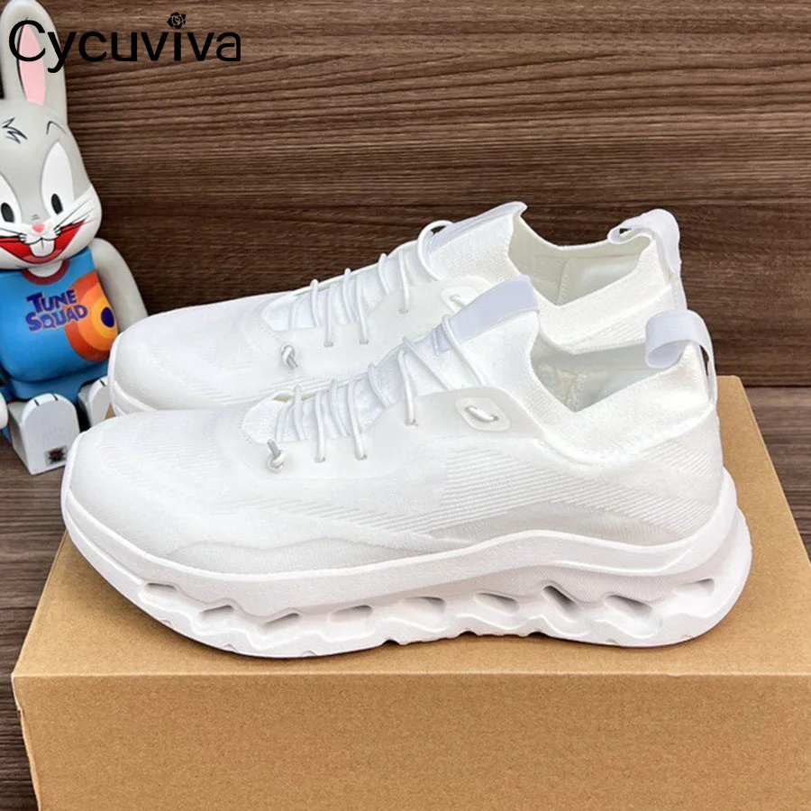 Autumn New Ventilation Mesh Flat Shoes For Women Thick Sole Lace Up Casual Sneakers Comfort Party Vacation Lovers Walking Shoes