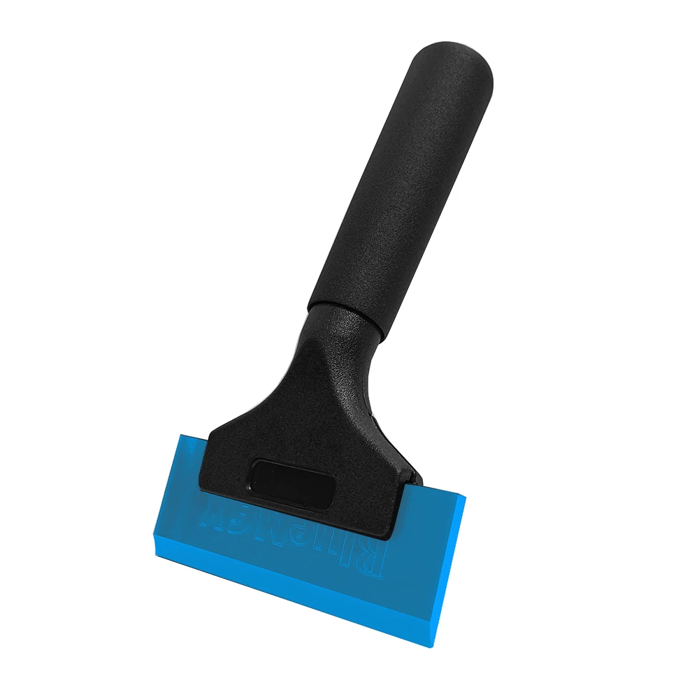 

Blue Rubber Blade Water Squeegee Auto Film Wiper Ice Scraper Window Vinyl Smooth Spatula Window Tint Tools Frosted Handle