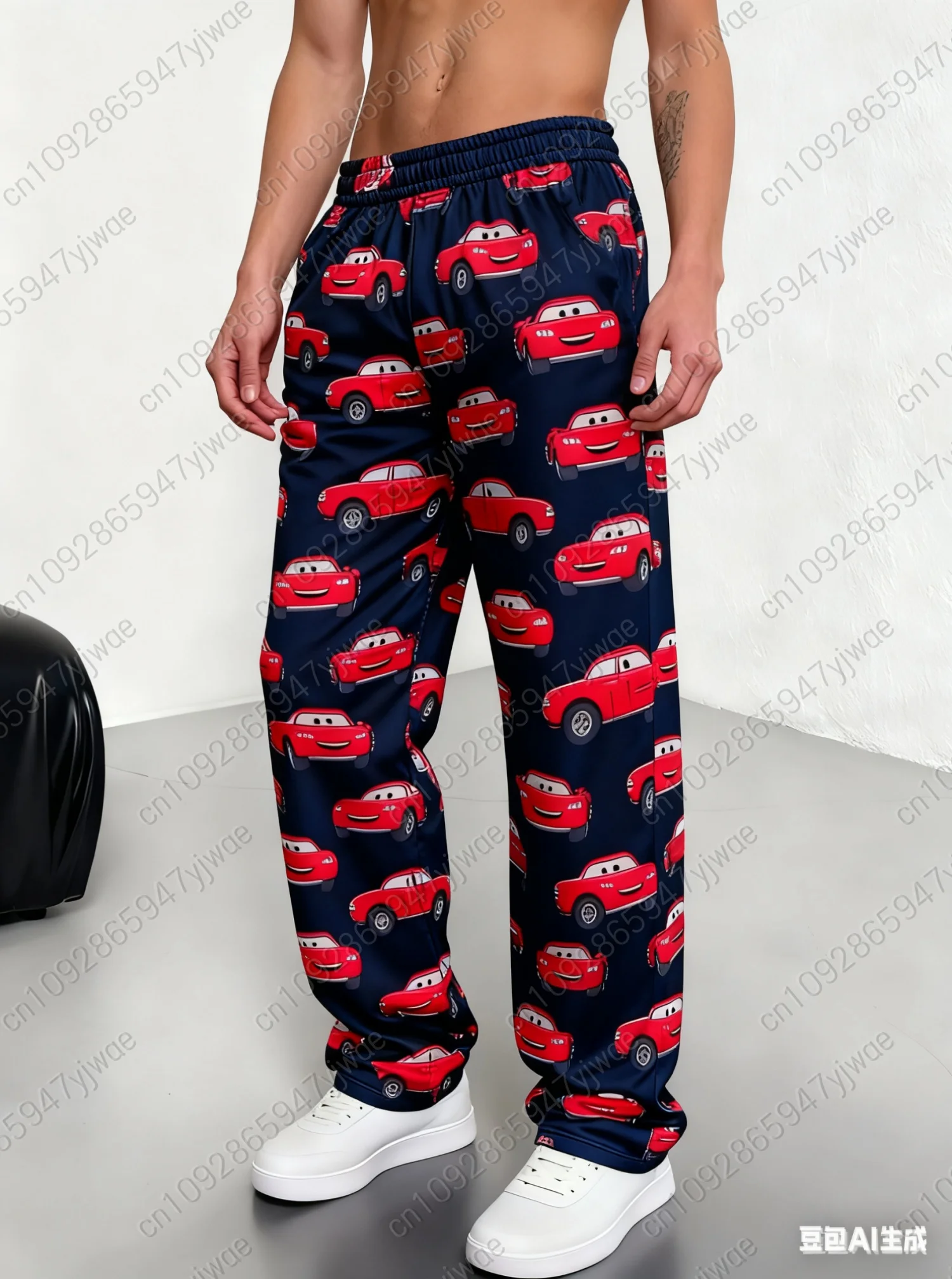 2025 جديد الخريف الرجال البرق ماكوين نمط الكبار السراويل منامة السراويل عارضة اليومية السراويل الطويلة الرجال النساء منامة السراويل