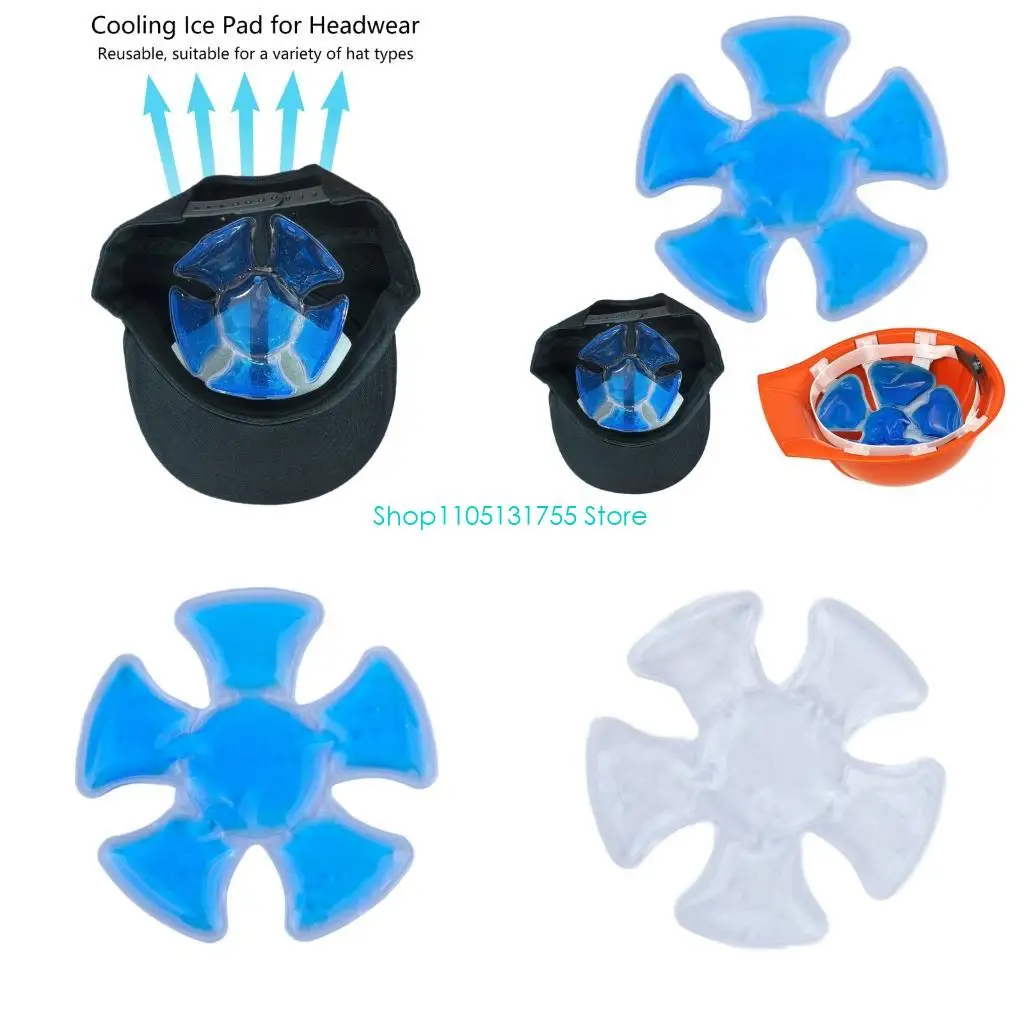 K0EF Cycling Helmets Ice Pack Cooling Hat Liners Cooling Pad Outdoor Accessory