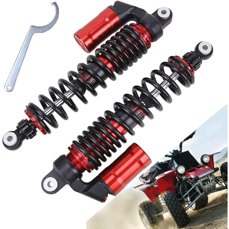 

Pair Adjustable Air Shocks Absorber 368mm Shock Adjustable Preload & Rebound For YFZ350 Red