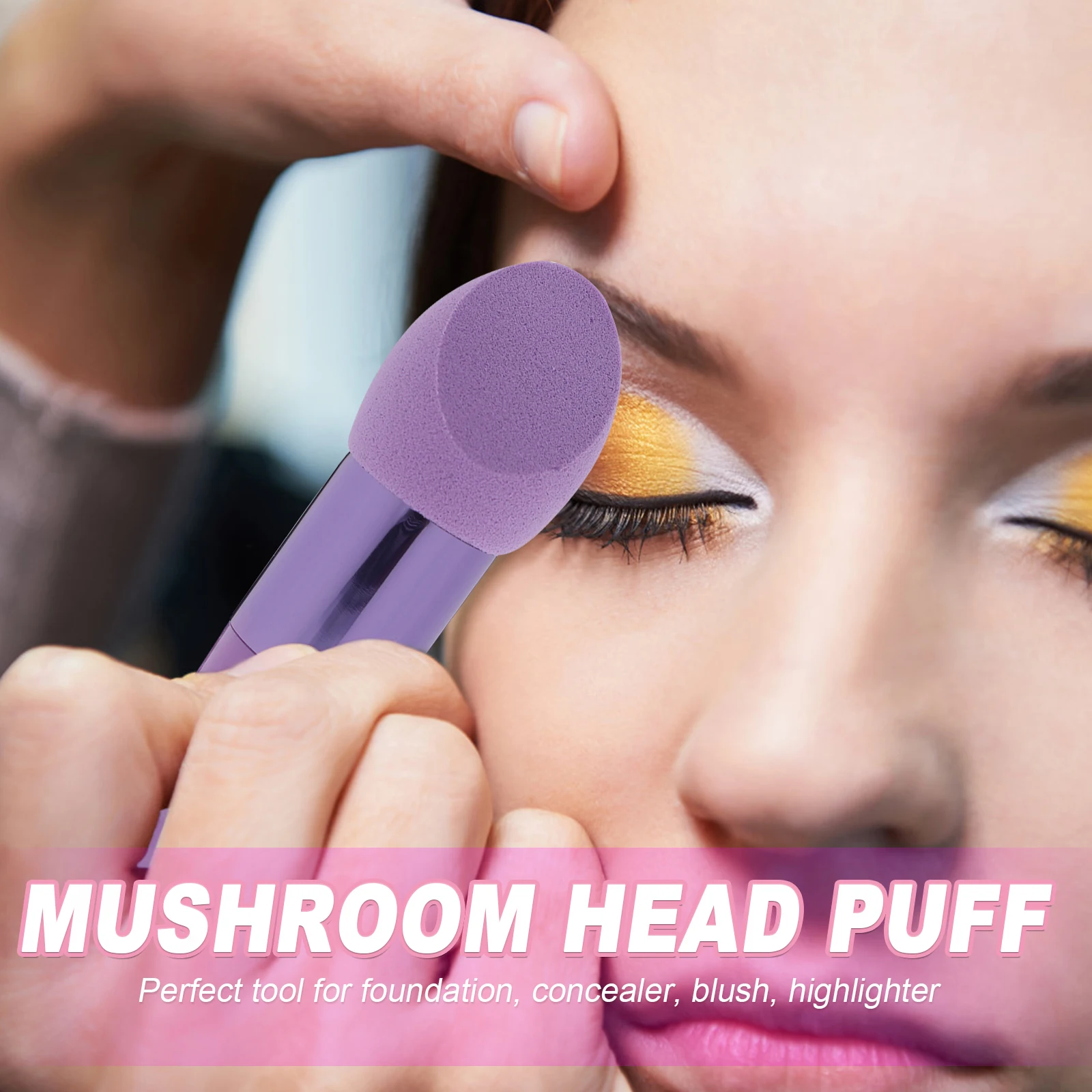 

3Pcs Sponge Brush Makeup Tools Wet Dry Foundation Puff Egg Puff Red Rosy Green Blending Smudging Makeup