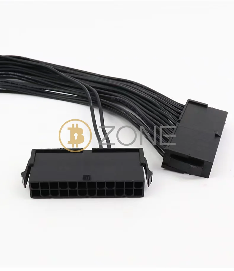 30CM 24Pin tiga kabel mulai daya ATX 20 + 4 Pin 3 catu daya Unit Starter kabel adaptor Motherboard