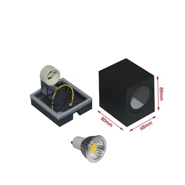 GU10 Eenvoudige moderne wandlamp voor tuinterras 5W 10W Waterdichte buiten LED-wandlamp Dubbele kopverlichting Aluminium AC110V 220V