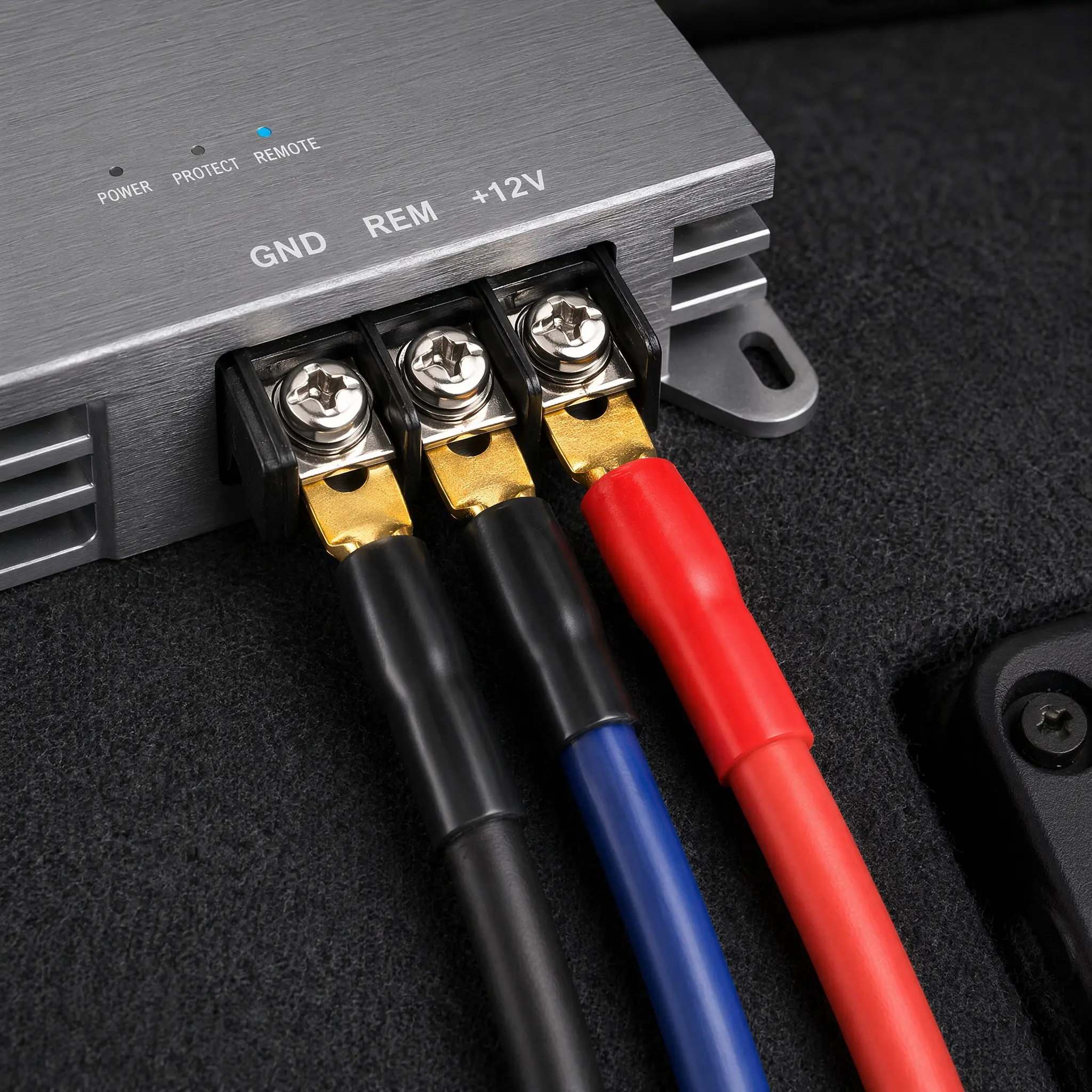 10Pairs Crimp Terminal Connectors Speaker Wire 8Ga Copper Gold Plated Spade Fork Adapters Barrier Spades Plugs Red Black