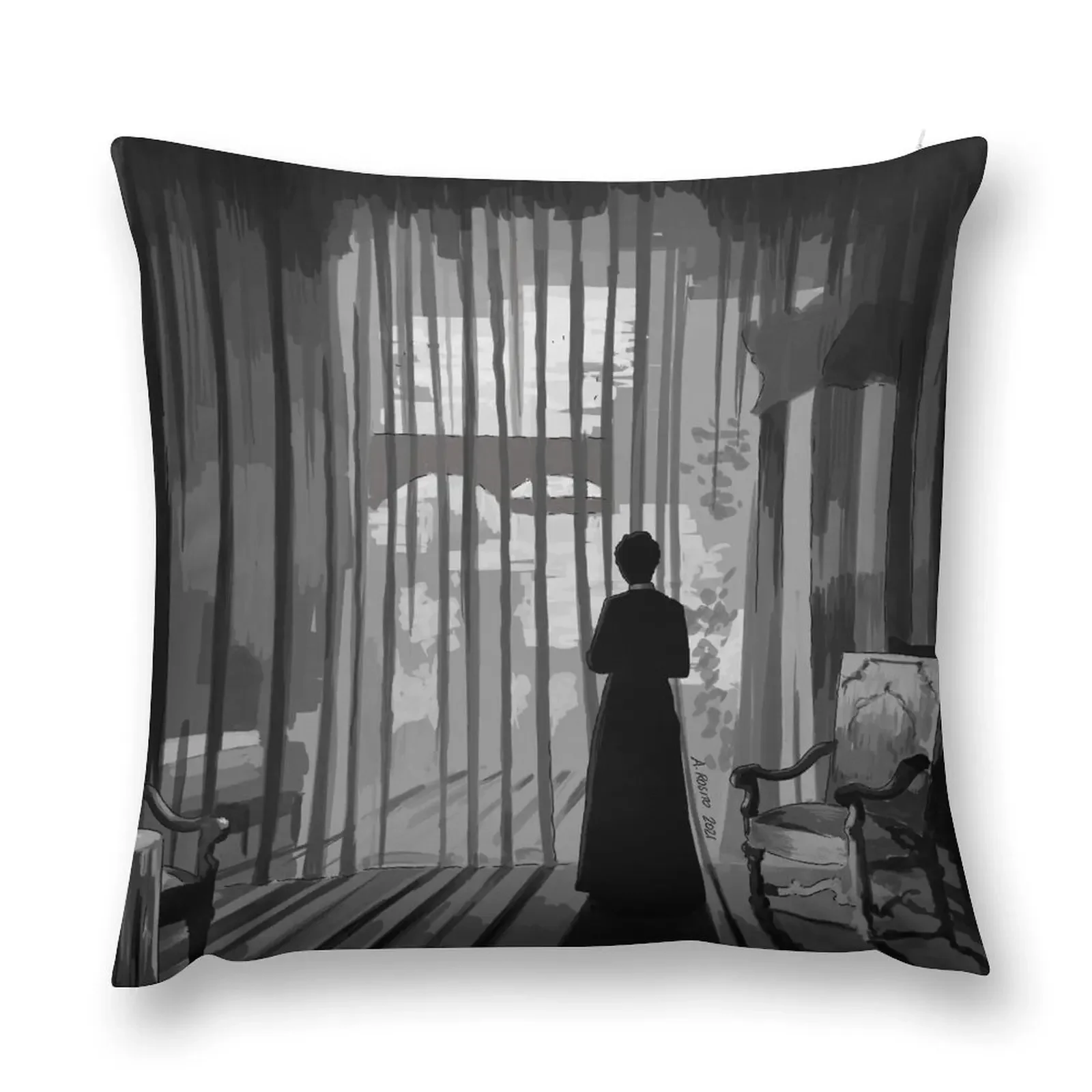 

Alfred Hitchcock's Rebecca Digital Illustration Throw Pillow Decorative pillow case Custom Cushion Photo Custom Cushion pillow