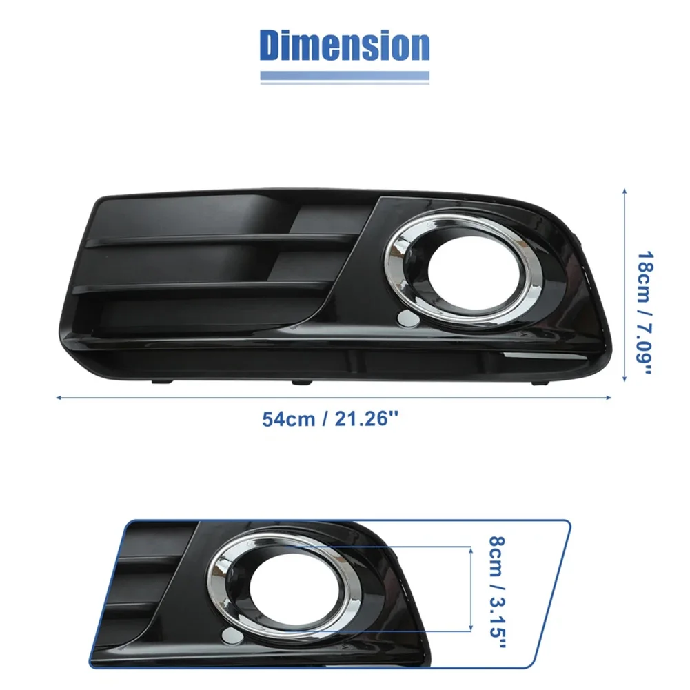 

Replacement Fog Light Covers Front Bumper Grille Bezel for For Q5 2013 2017 OEM 8R0807681M 8R0807682M High Fit
