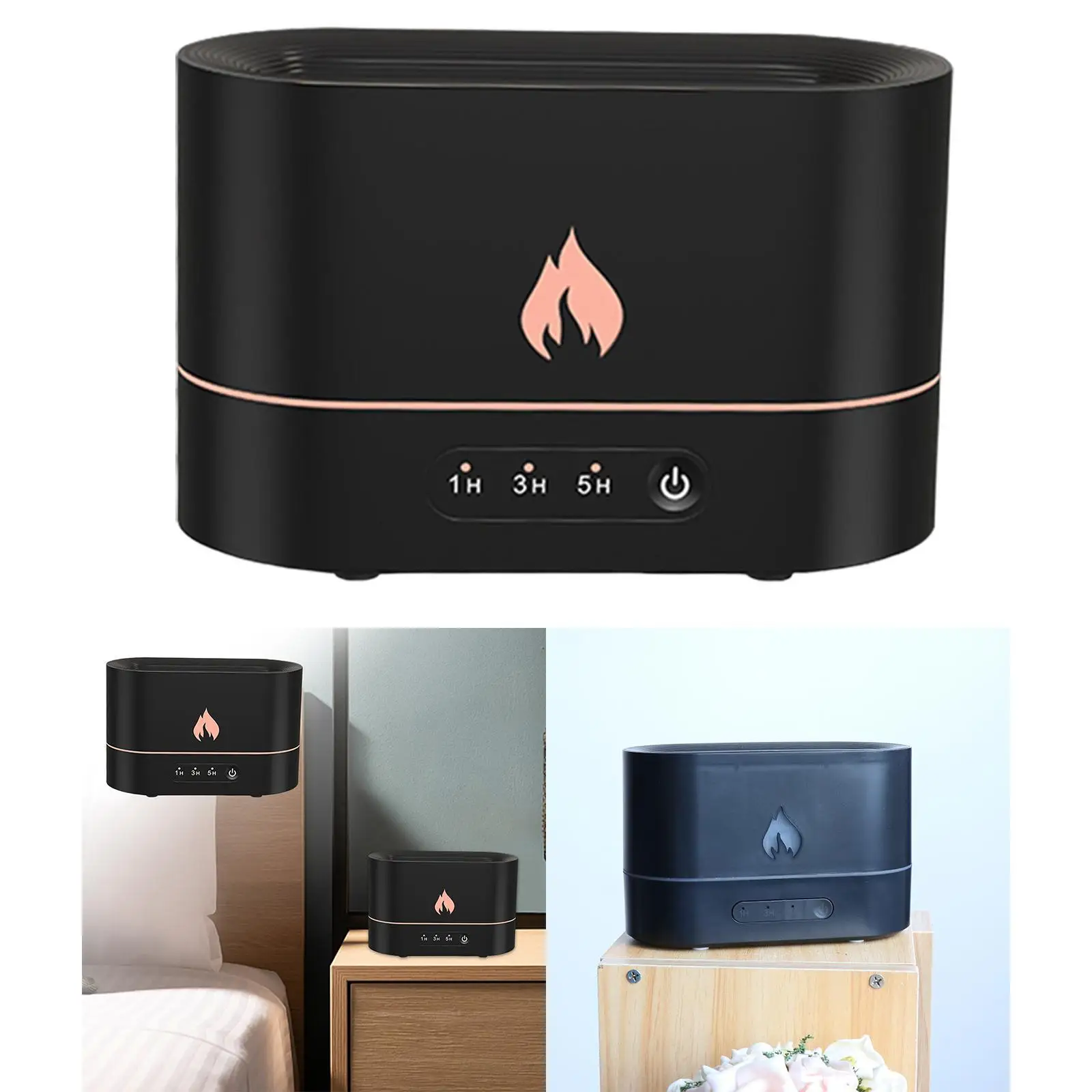 Fireplace Humidifier Fogger Lamp Volcano Air Humidifier Flame Aroma Smell Device Essential Oil Diffuser for Home