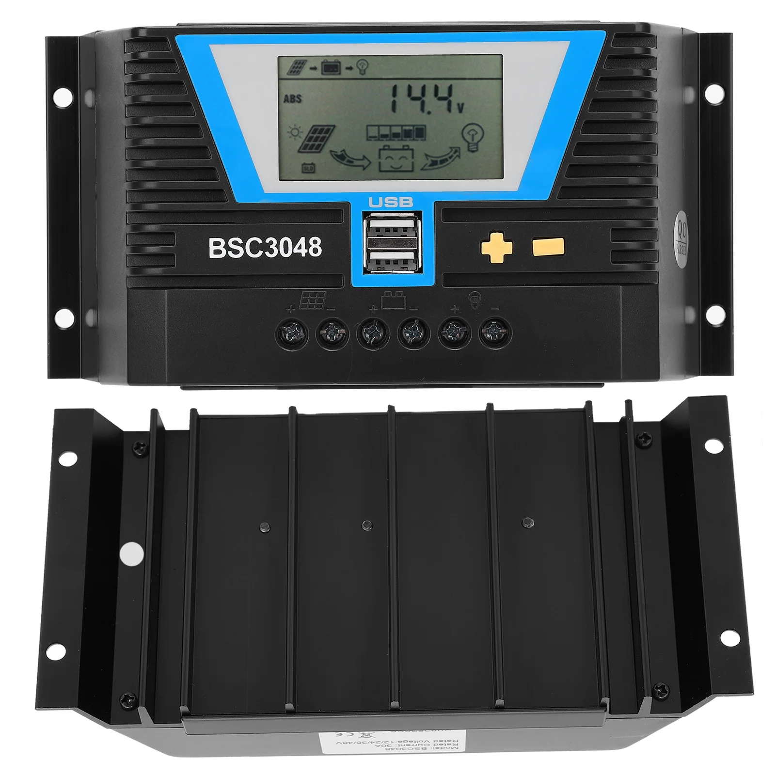 Solar Charge Controller Solar Controller for Variety Batteries BSC3048 30A 12V/24V/36V/48V Charging Control