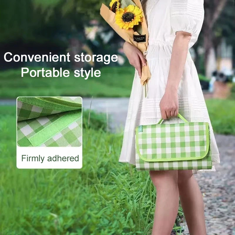 سجادة للرحلات، لوازم التخييم والنزهات الربيعية، مقاومة للماء والرطوبة، تخزين محمول للاستخدام الخارجي، مناسبة للمراعي على الشاطئ TMZ #3