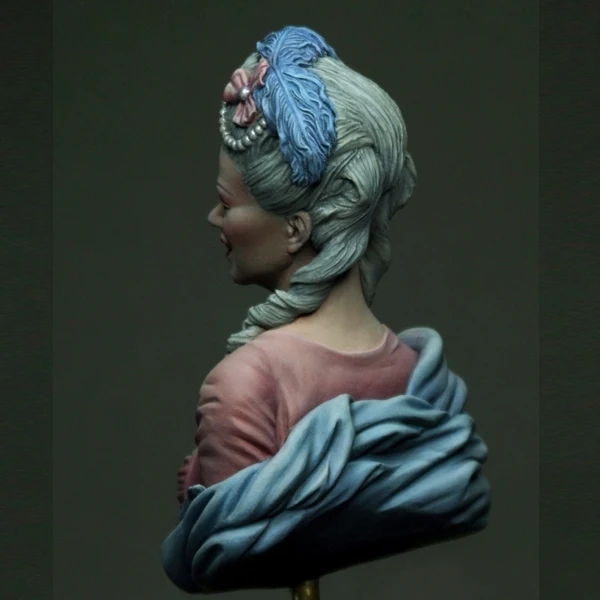 تمثال نصفي من الراتنج ، غير مطلي بدون لون ، كونتيسان فرنسي-داما دي لا كورتي ، كاثلوكي جي جي ، مقالات تاريخية وإنسانية