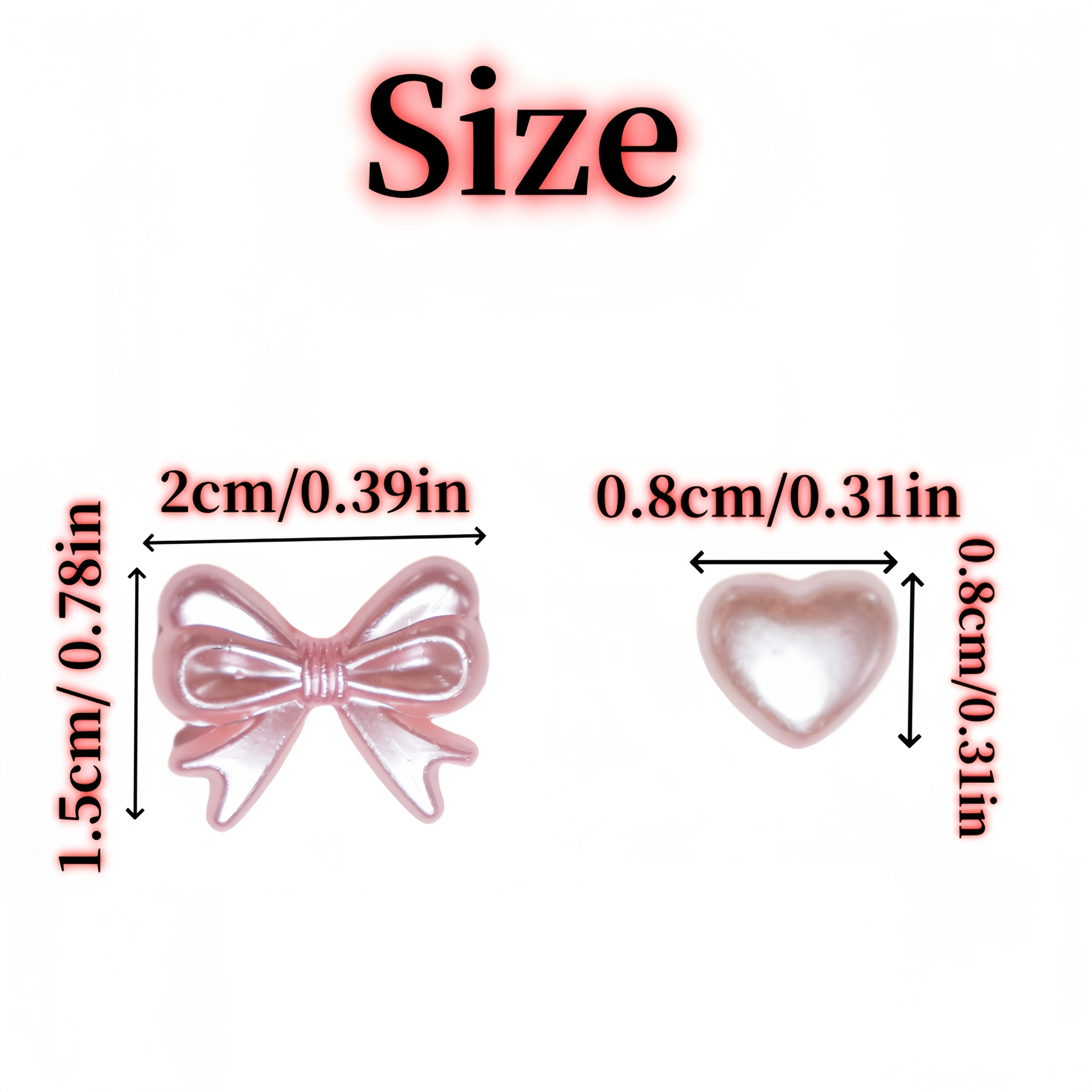 748pcs 6-20mm 24-grid Box of Love Color Beads, Acrylic Beads. Bowknot Heart-Shaped, Beads. DIY Bracelets, Necklaces, Mobile Phon image 4