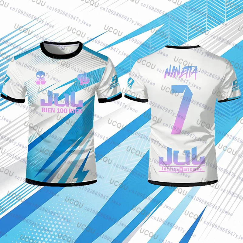 Nouveau T-shirt décontracté respirant à col rond et manches courtes pour hommes et femmes, style streetwear hip-hop du rappeur français JUL, collection 2026