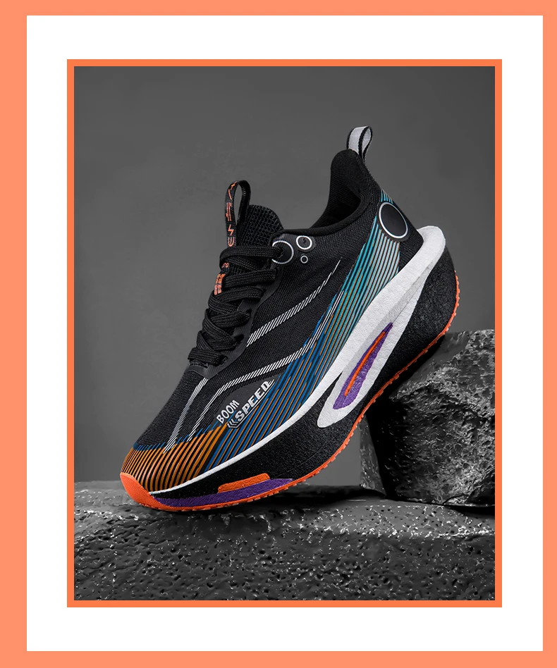 Carbonfaser-Laufschuhe mit atmungsaktivem Mesh und stabiler Sohle für Marathonrennen, Straßentraining, Herren und Damen, leicht und stoßdämpfend – Detail 21