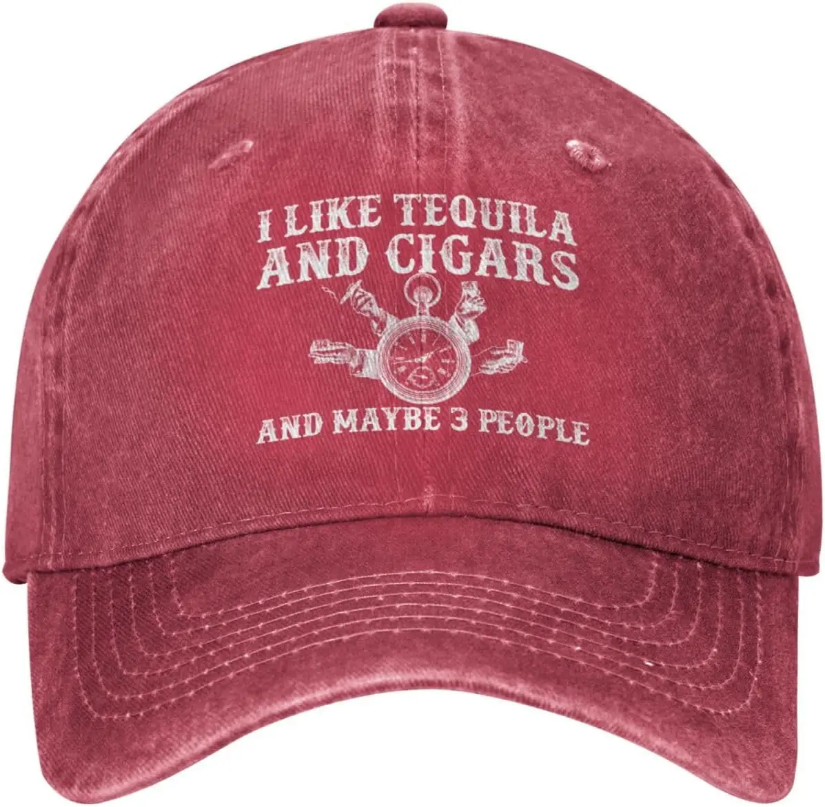 Saftbak Funny Hat I Like Tequila and Cigars and Maybe 3 People Hat Men Dad Hats with Design Cap