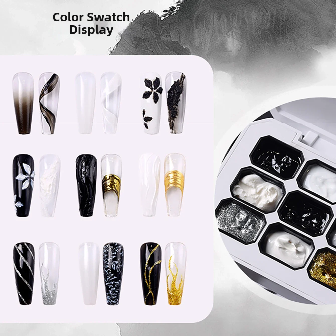 MIANEL 2026 New Black & White Series features 9 colors of painted relief paste with a no-wipe, solid plaster texture.