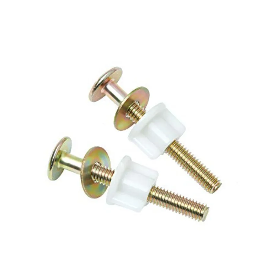 

2Pcs Toilet Seat Screws, Steel Toilet Seat Hinge Bolts and Nuts, Heavy Duty Toilet Seat Fastener with Plastic Nuts and Metal Wa