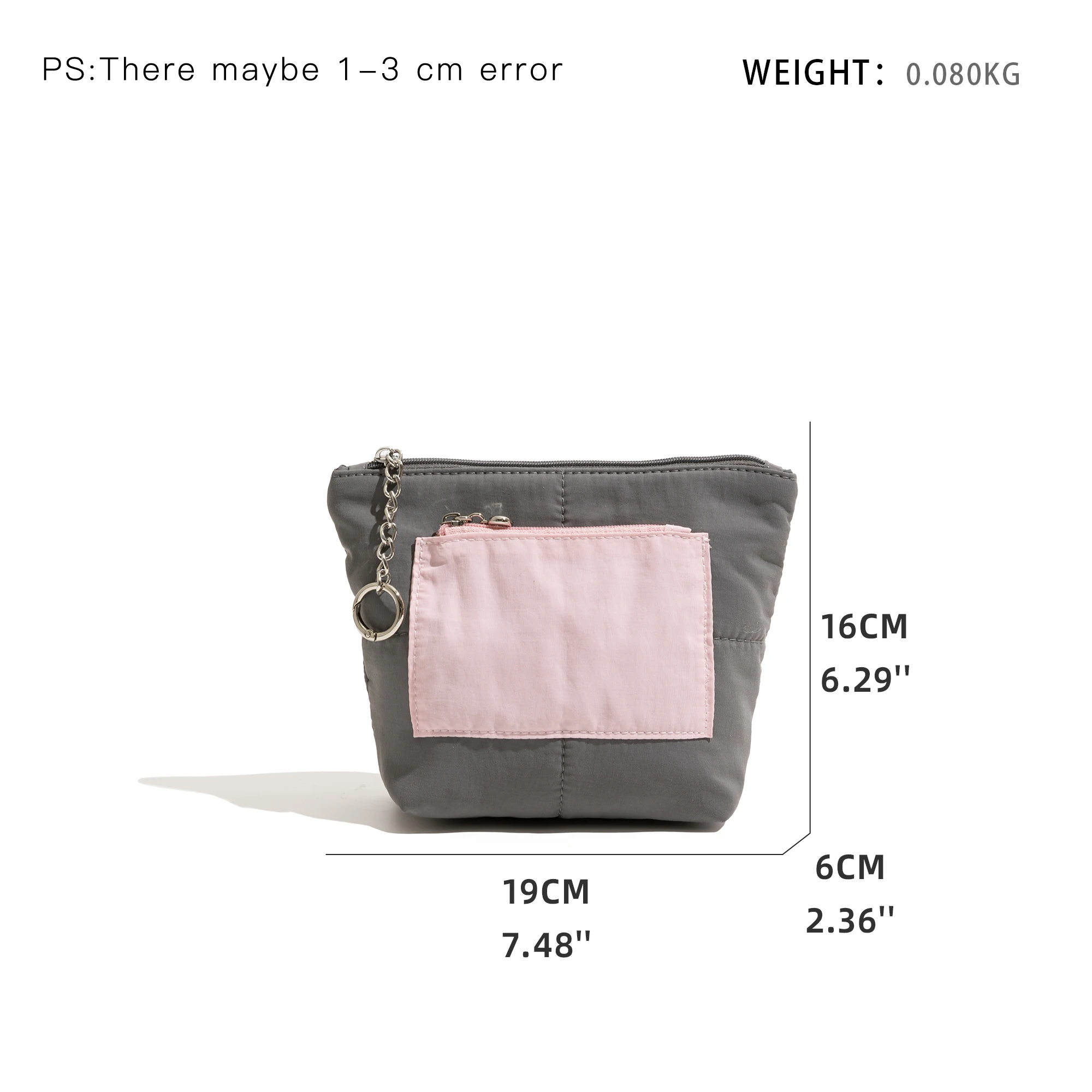 CKKUI New Cute Nylon Color Blocking Multifunctional Coin Purse, Portable Card Bag, Student Storage Bags, Card Bag, Makeup Bags