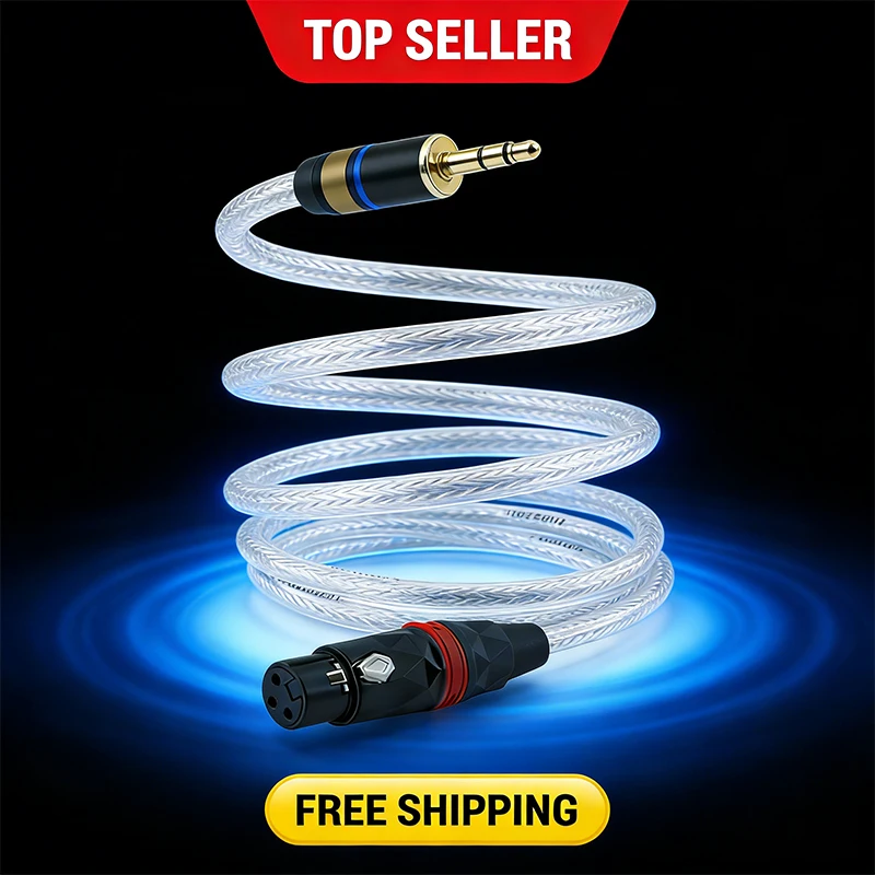 

XLR to 3.5mm Microphone Audio HiFi Cable XLR Female to Mini Jack Aux Mic Cord for Camcorders DSLR Cameras Computer