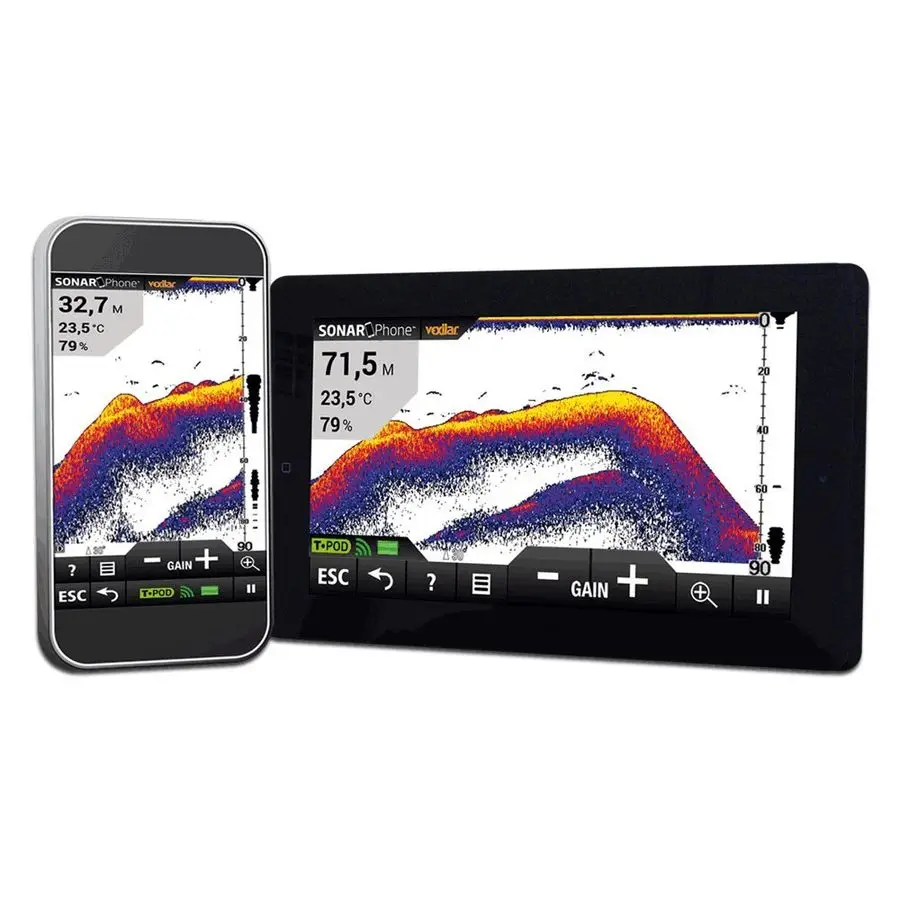 Localizador de peixes para smartphone SP200 TBox, preto