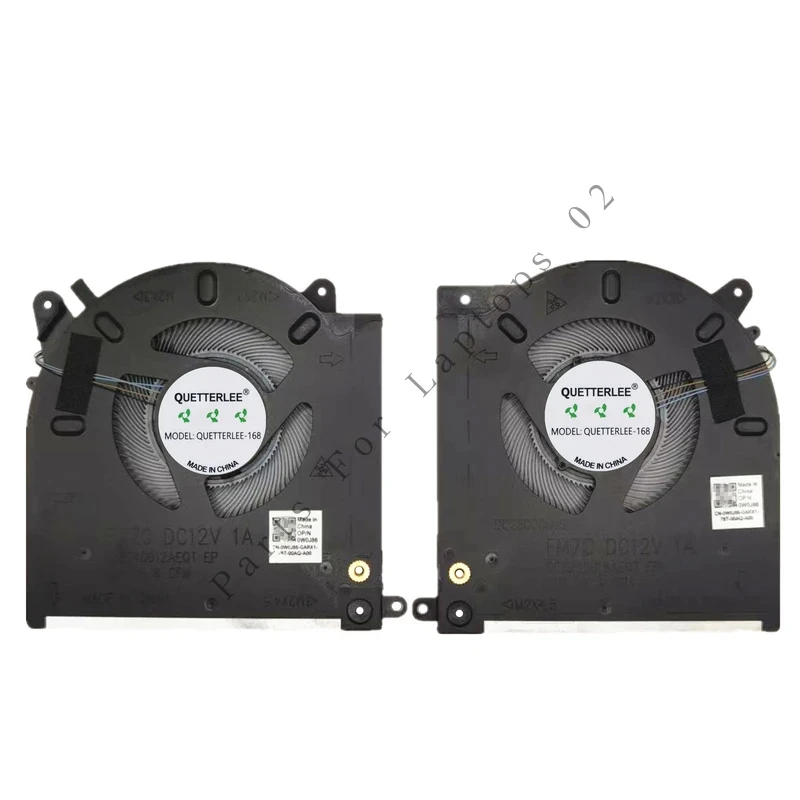 Laptop CPU GPU Cooling Fan EG50061S1-C070-S9A EG50061S1-C080-S9A DC12V for DELL Alienware M15 R3 R4 RTX 2070 3070 0TG9V0 0D1X38
