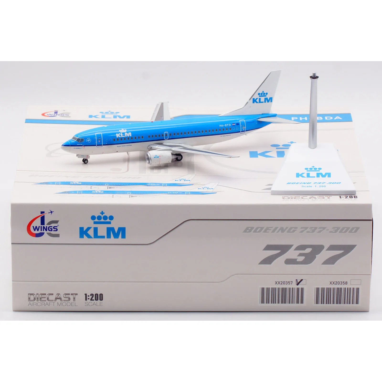 

XX20357 Alloy Collectible Plane Gift JC Wings 1:200 KLM Royal Dutch Airlines Boeing B737-300 Diecast Aircraft Jet Model PH-BTD